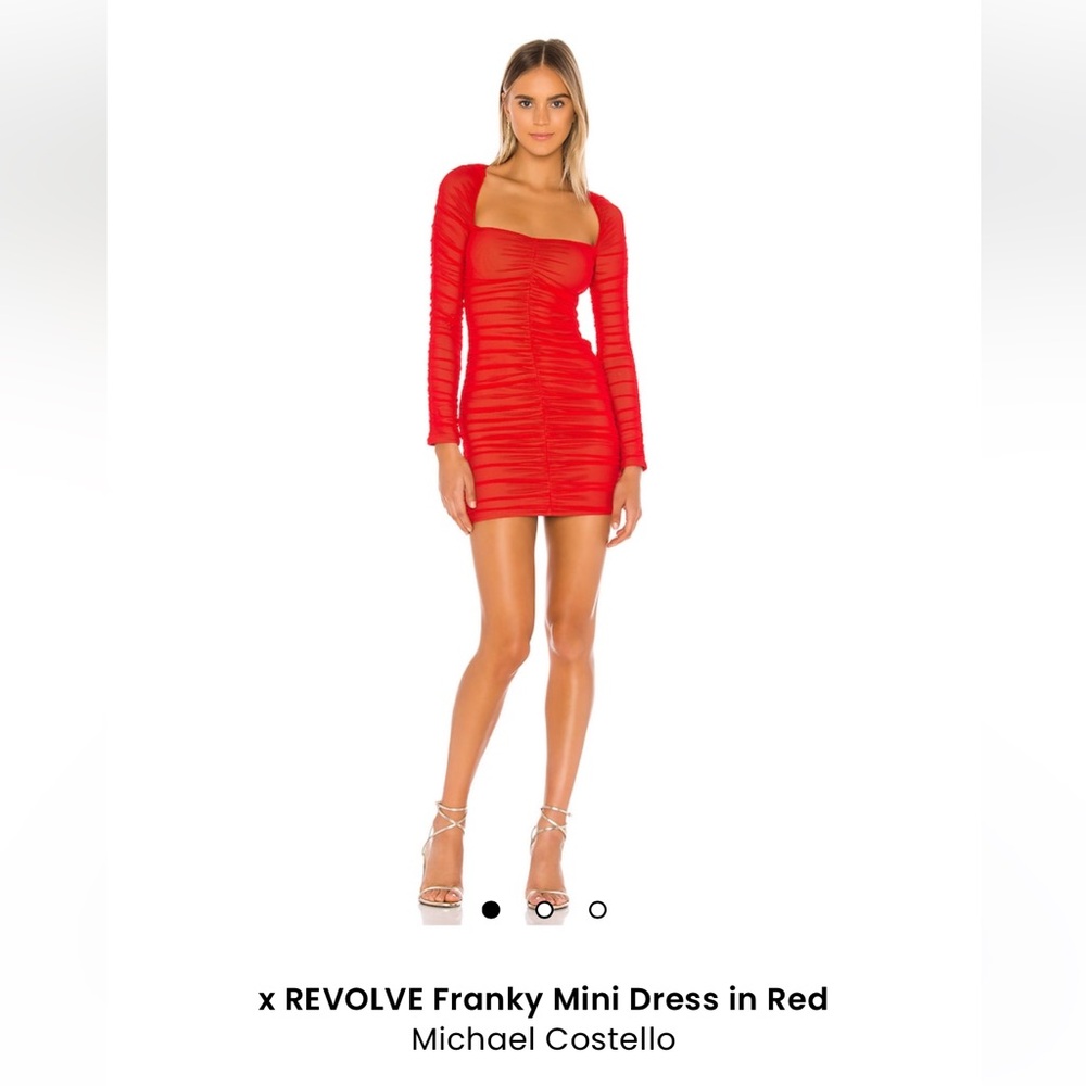 The Michael Costello x Revolve Franky Mini Dress XS Red Hot